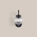 Abbott Outdoor Wall Light | Ribbed Glass & Black