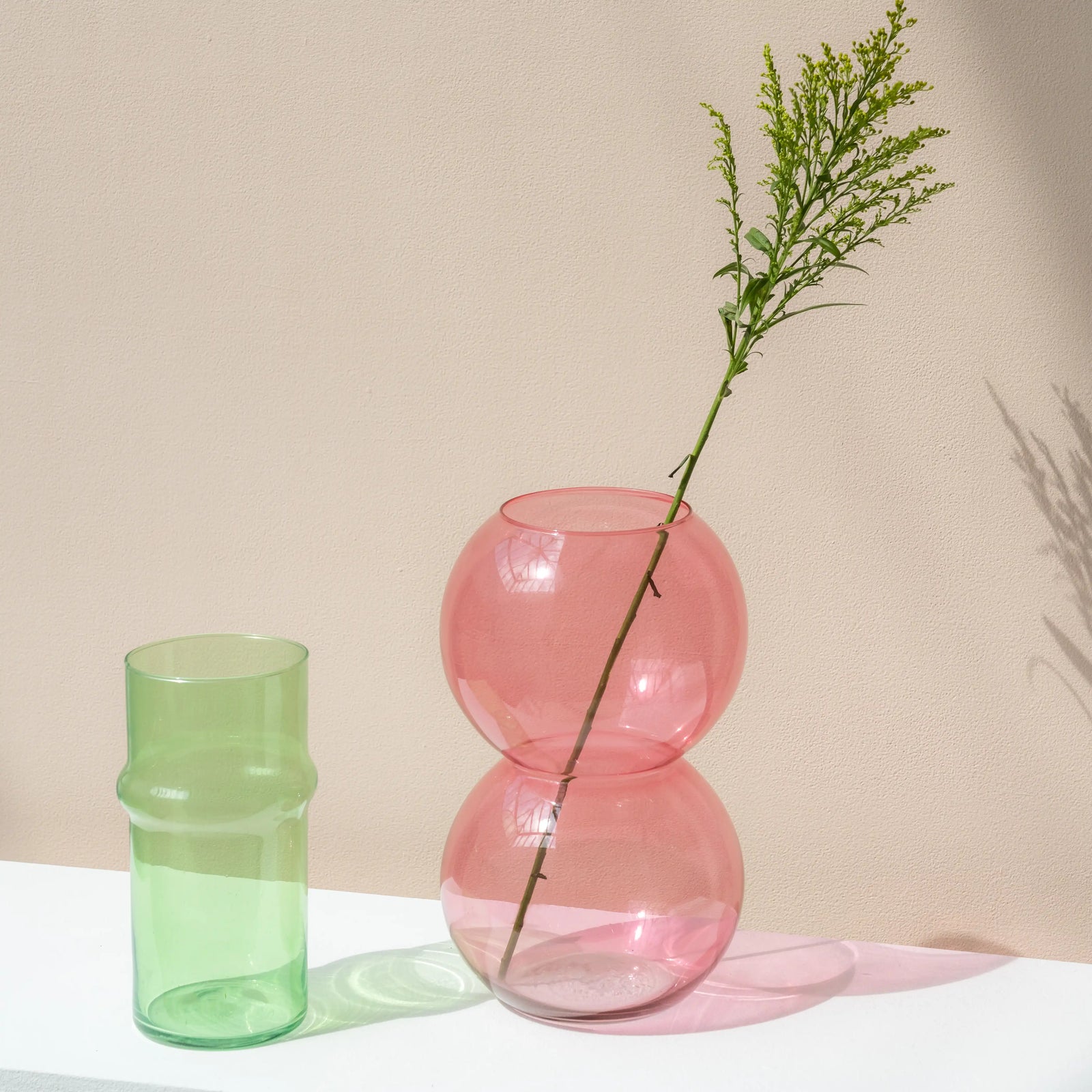 Mirren Recycled Glass Vase | Pink Lemonade