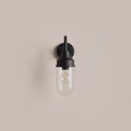 Dax Outdoor Wall Light | Glass & Black