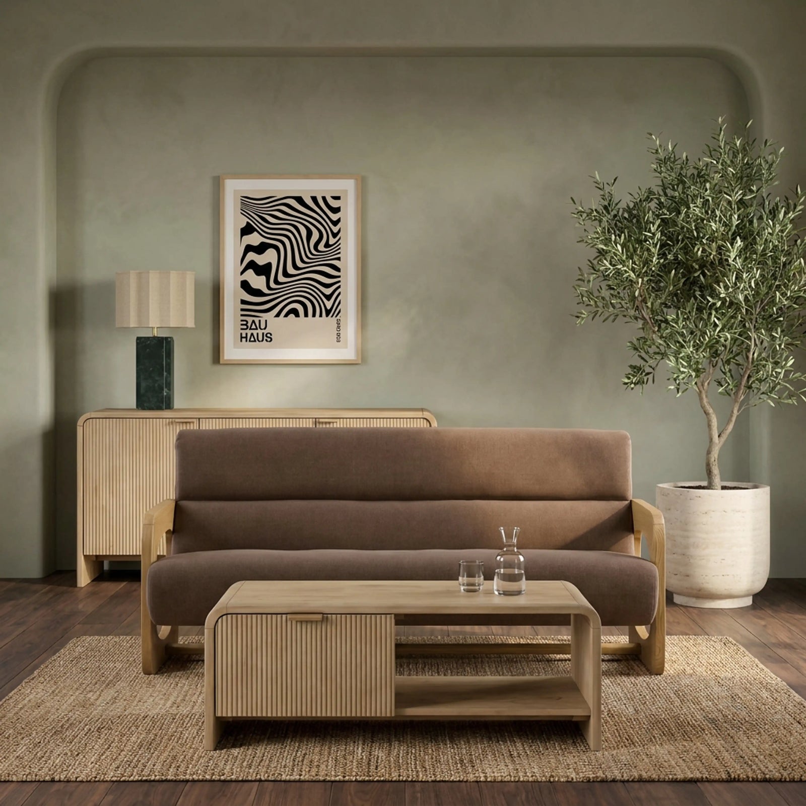 Tosca 3 Seater Sofa | Sepia Brown Fabric