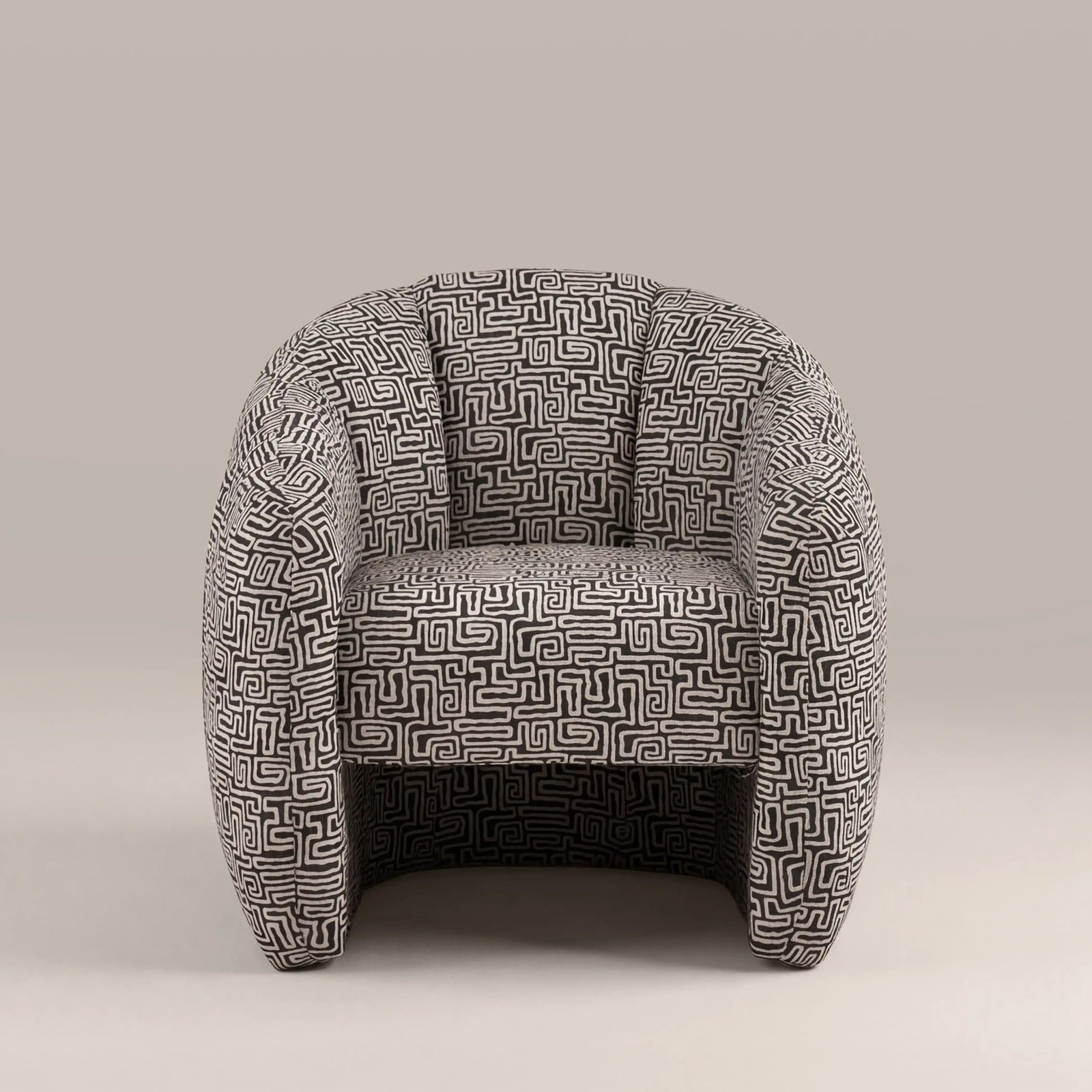 Sonny Accent Chair | Monochrome Maze Fabric