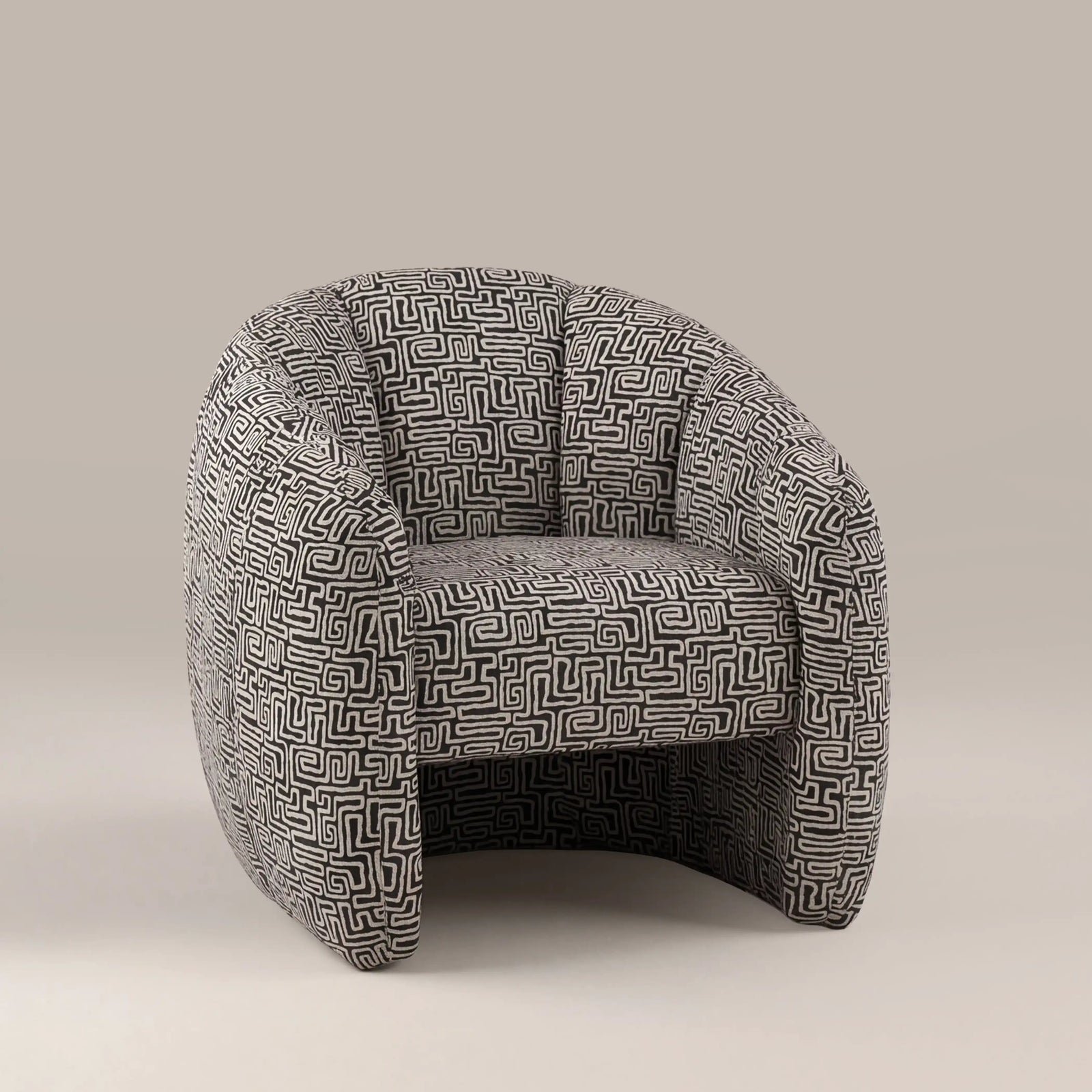 Sonny Accent Chair | Monochrome Maze Fabric