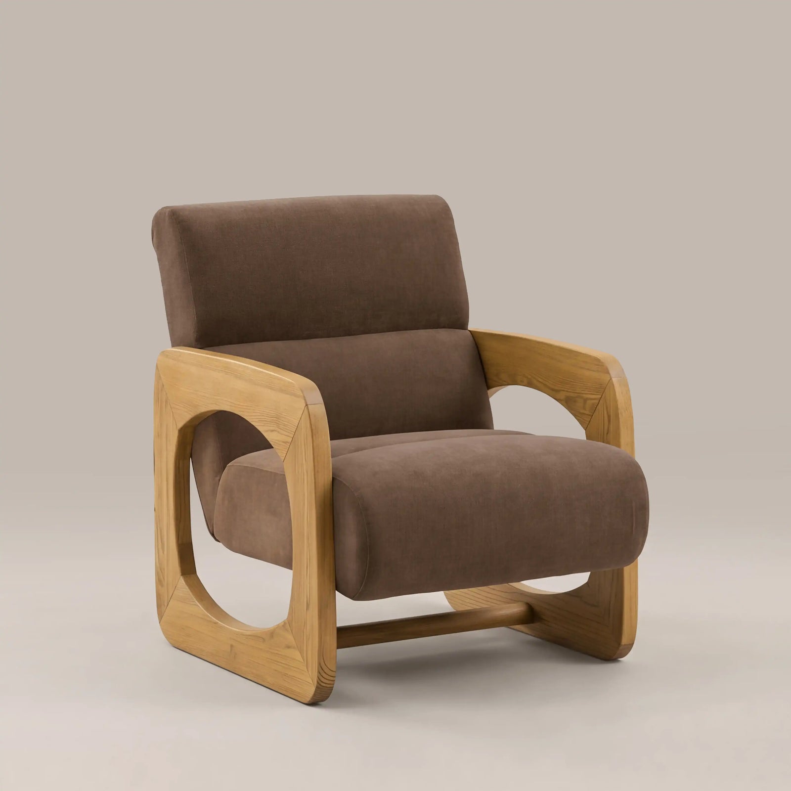 Tosca Armchair | Sepia Brown Fabric