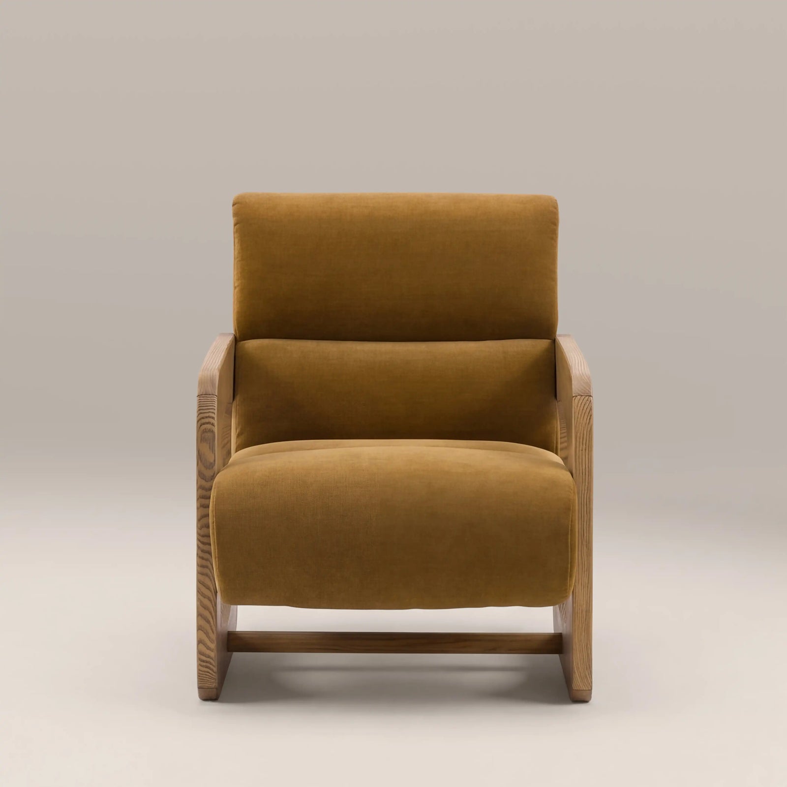 Tosca Armchair | Golden Brown Fabric