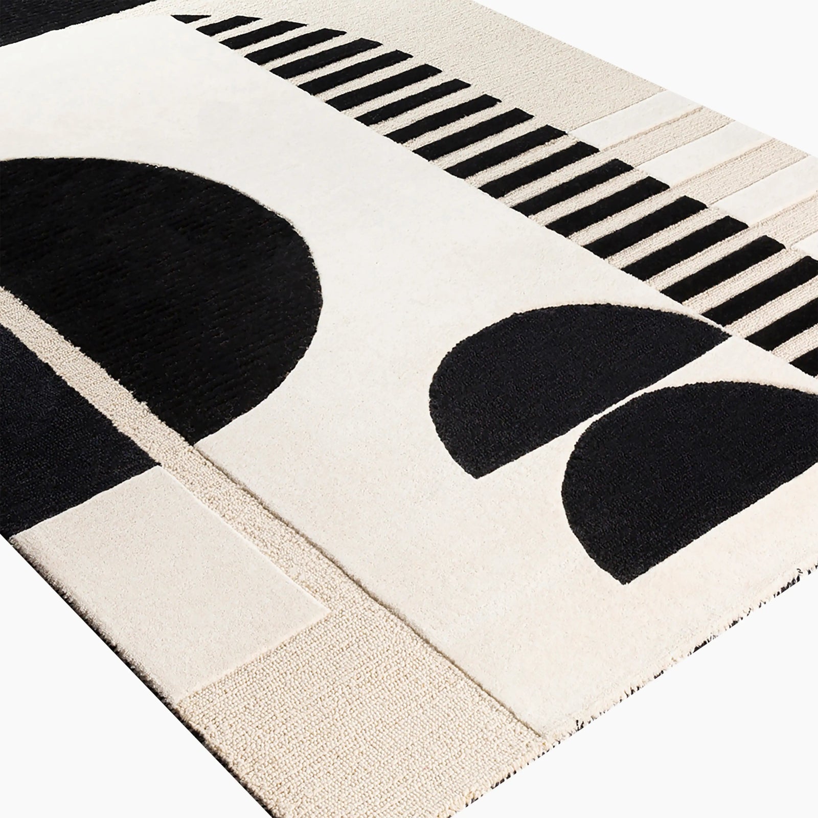 Archer Hand Tufted Wool Rug | Black