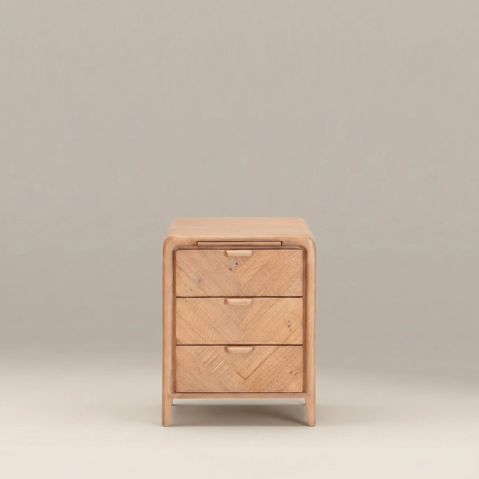 Winslow Large 3 Drawer Bedside Table | Natural