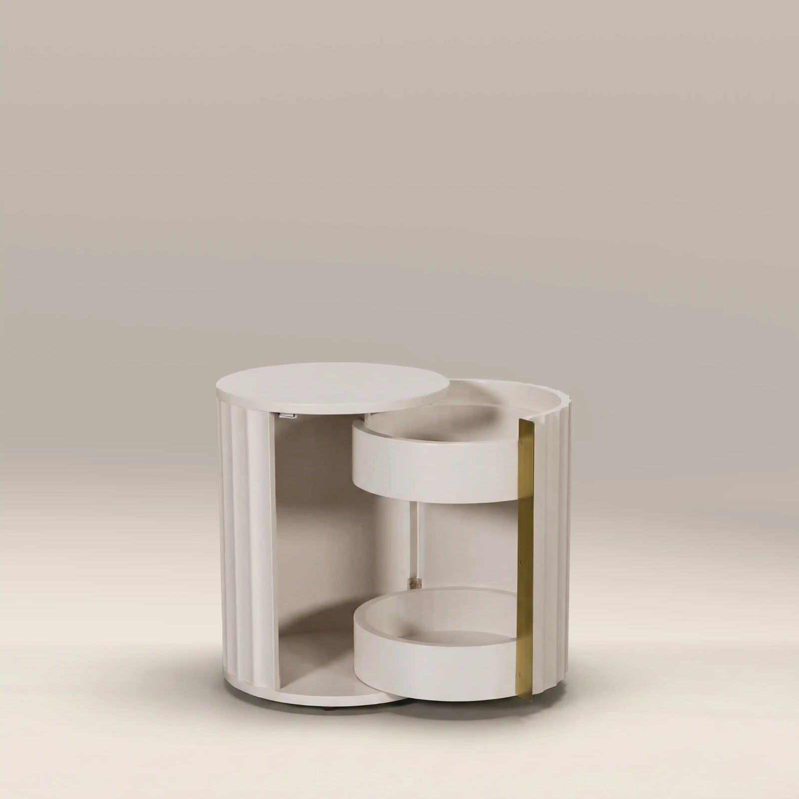 Suvi Right Bedside Table | Ivory