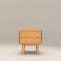 Percy 2 Drawer Rectangle Bedside Table | Oak
