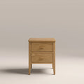 Zander Rectangle 2 Drawer Wooden Bedside Table | Natural