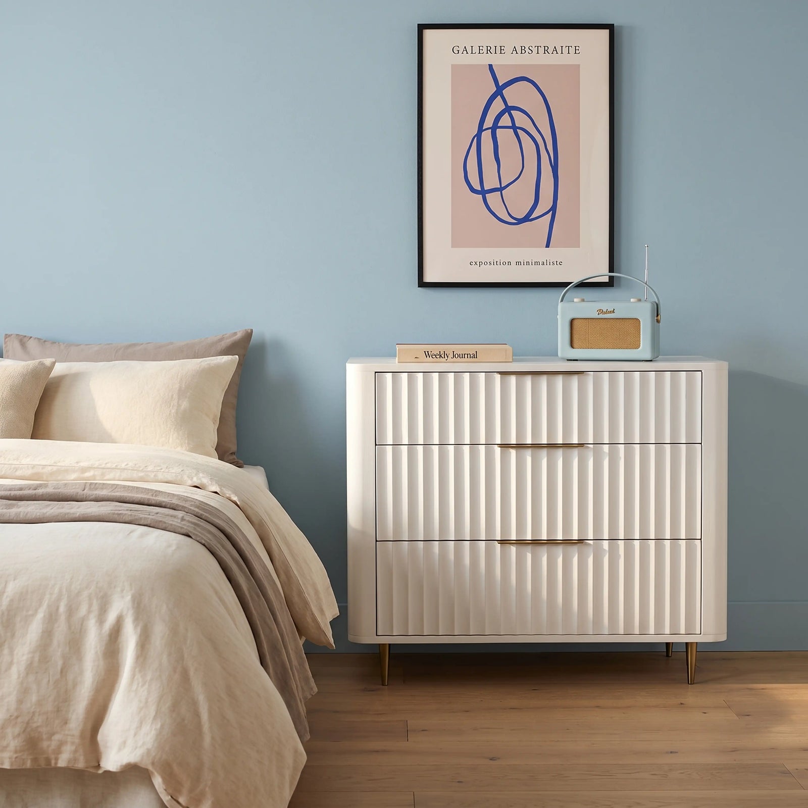 Suvi 3 Drawer Chest of Drawers | Ivory