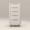 Suvi 5 Drawer Tall Chest of Drawers | Ivory