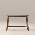 Lambert Console Table | White Marble & Walnut