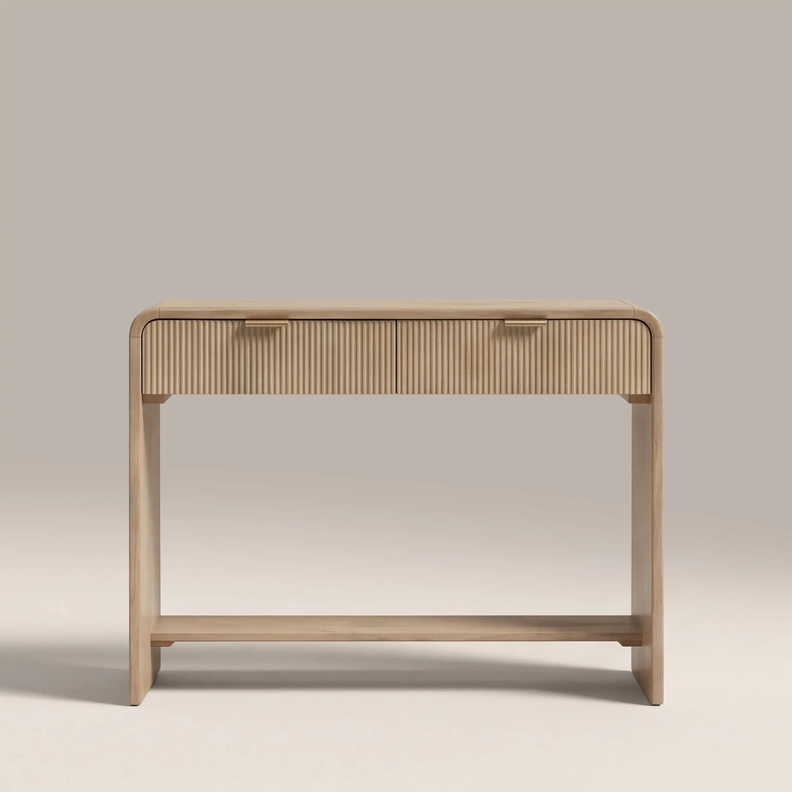 Winnie 2 Drawer Wooden Console Table | Natural Mango Wood