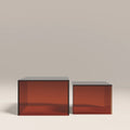 Dice Set of 2 Square Coffee Tables | Amber