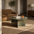 Alba Round Coffee Table | Ember Green Marble
