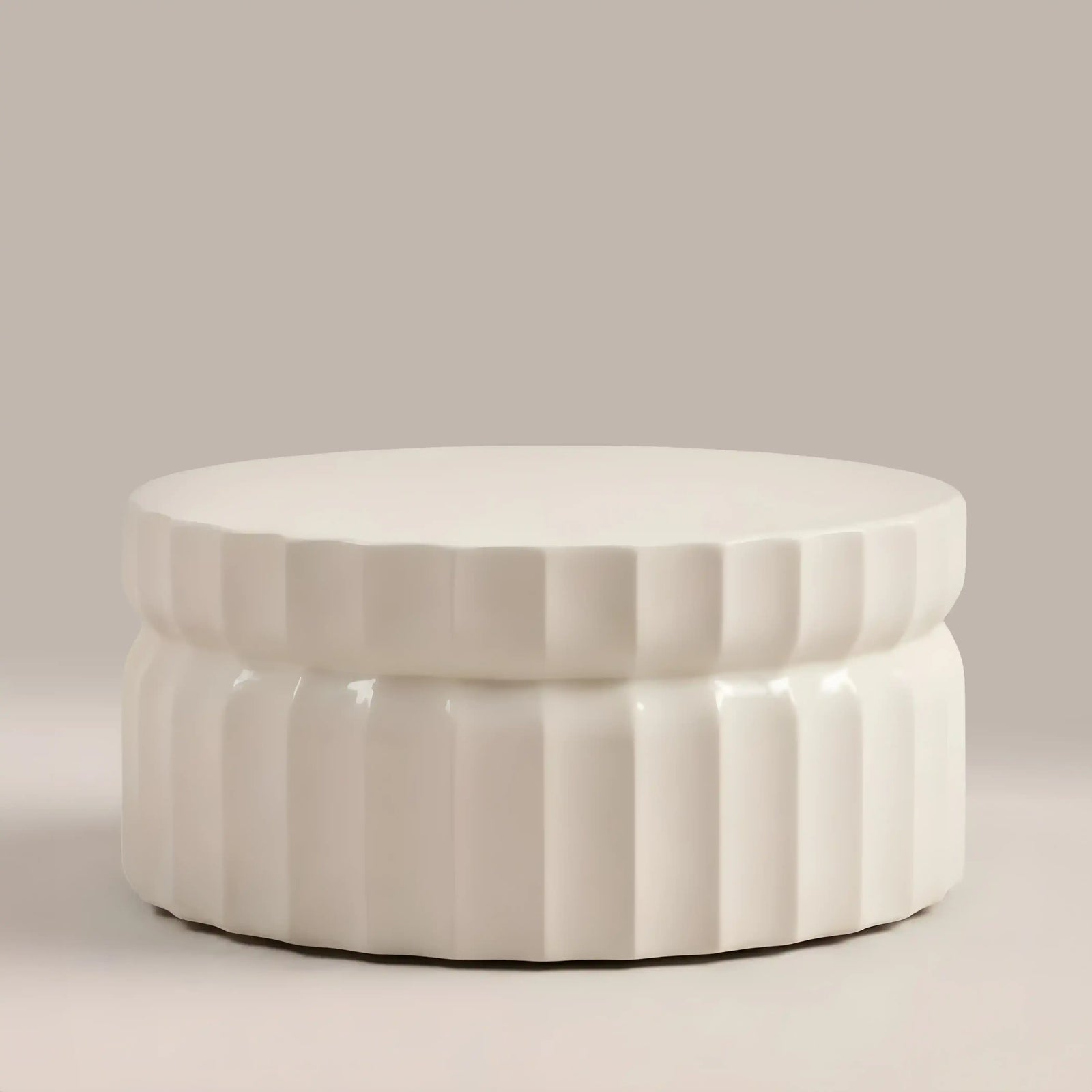 Amara Round Coffee Table | Porcelain Cream