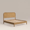 Ashen Wooden Double Bed | Oak