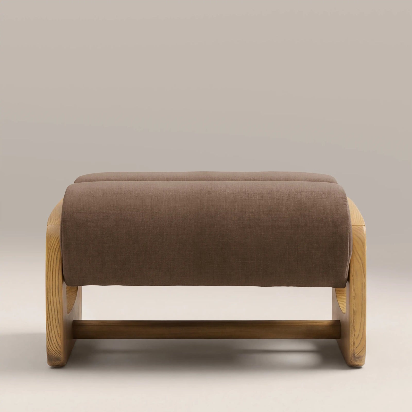Tosca Footstool | Sepia Brown Fabric