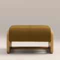 Tosca Footstool | Golden Brown Fabric