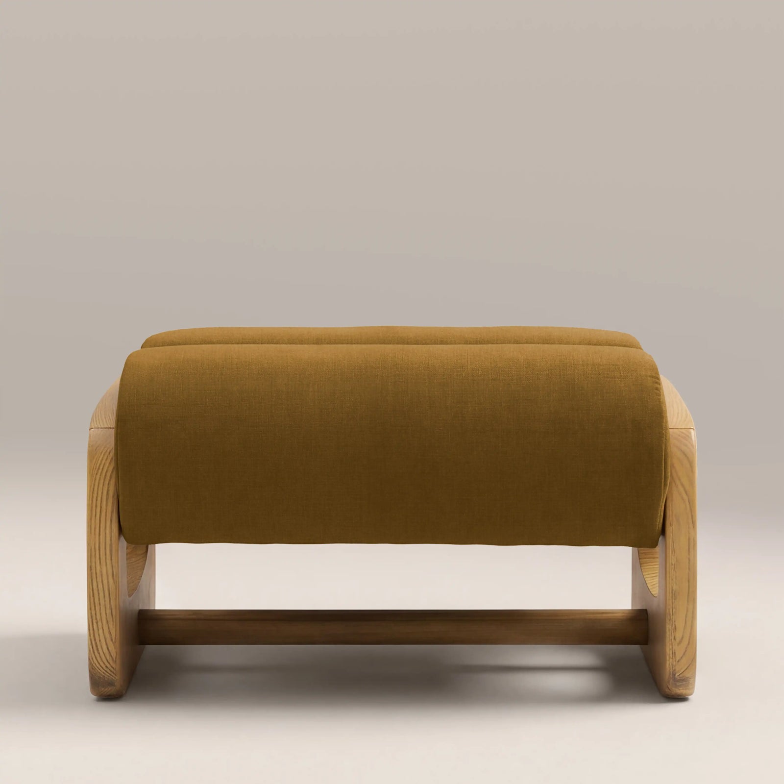 Tosca Footstool | Golden Brown Fabric
