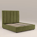 Aela Storage Ottoman King Bed | Olive Green