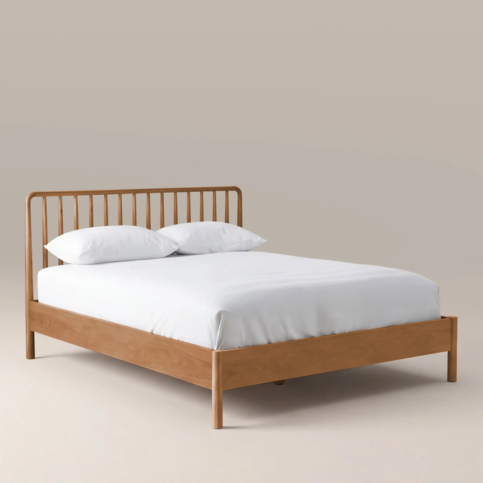 Eva Wooden King Bed | Oak