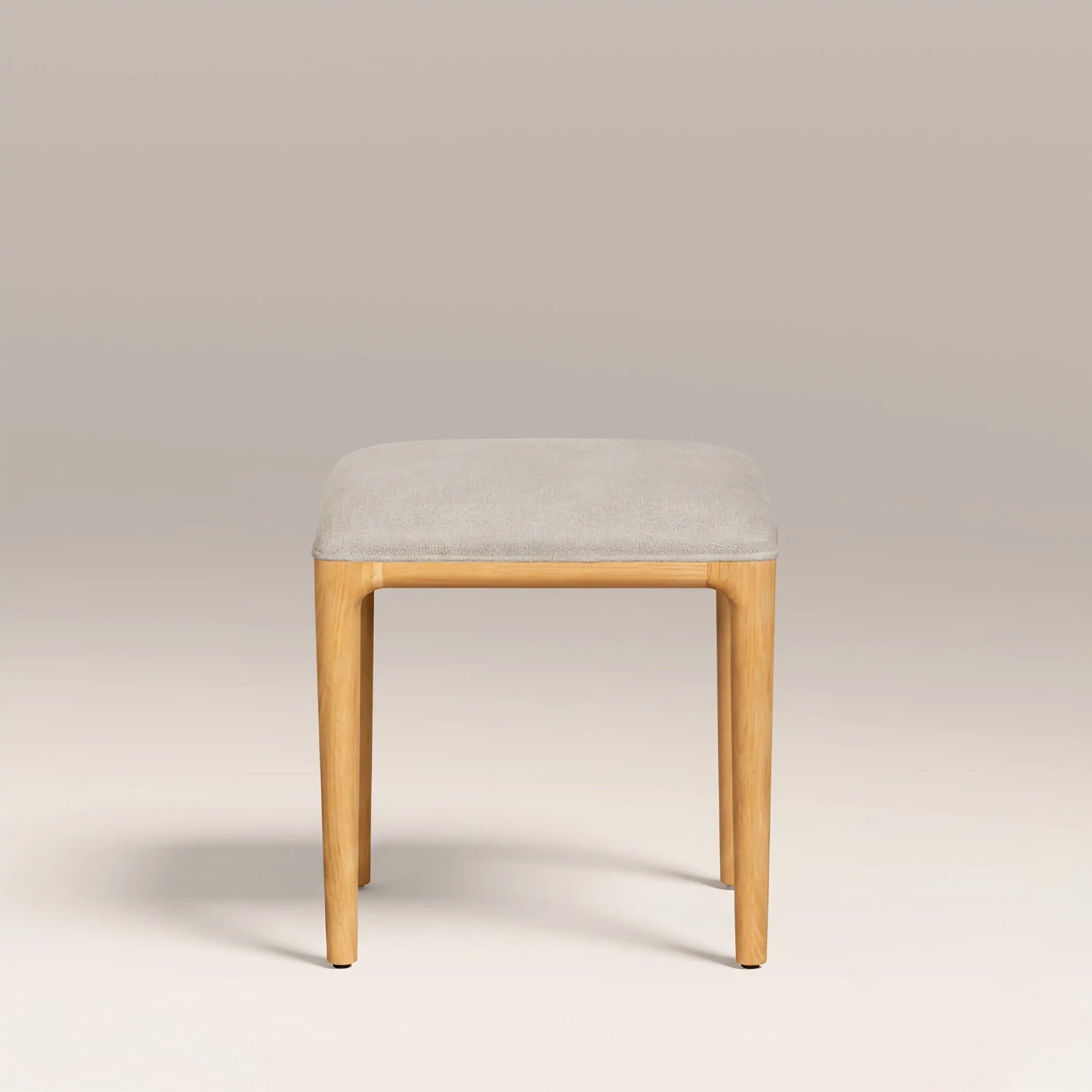 Percy Low Stool | Ivory Fabric & Oak