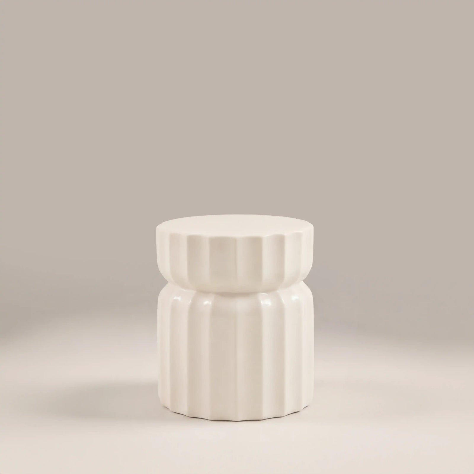 Amara Round Side Table | Porcelain Cream