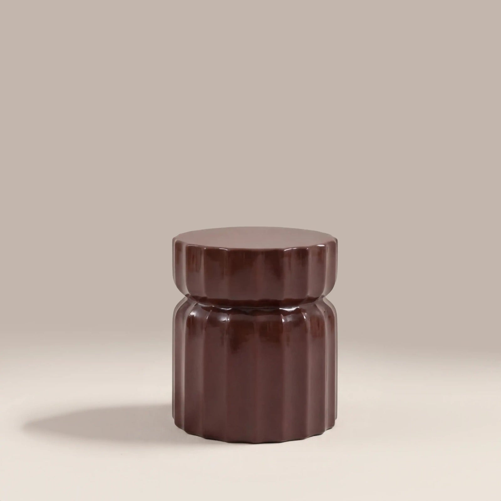 Amara Round  Side Table | Rust Red