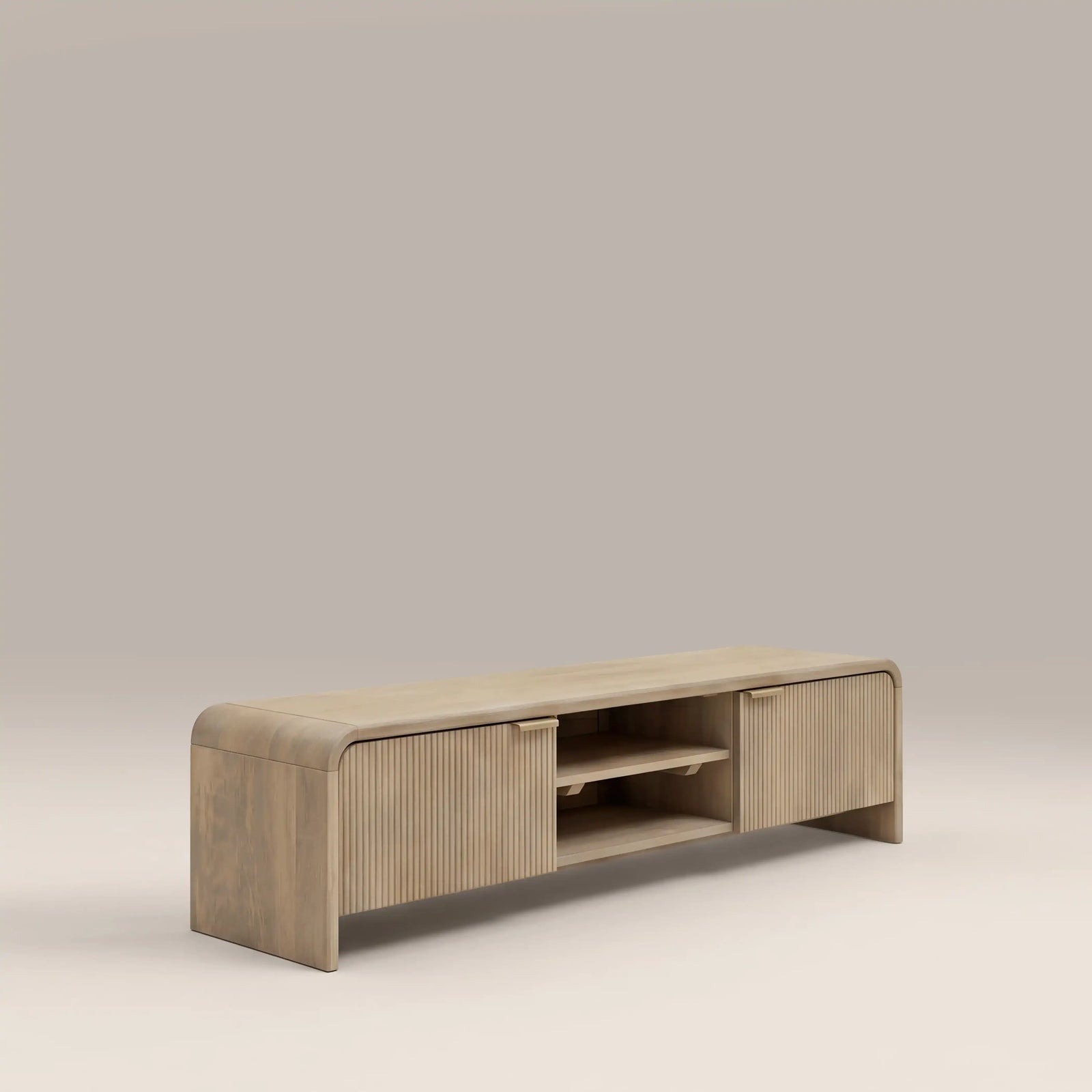 Winnie 2 Door Wooden TV Stand | Natural Mango Wood