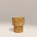 Dalton Round Wooden Side Table | Burl Wood