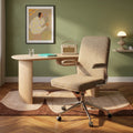 Elara Office Chair | Speckled Latte Boucle & Chrome