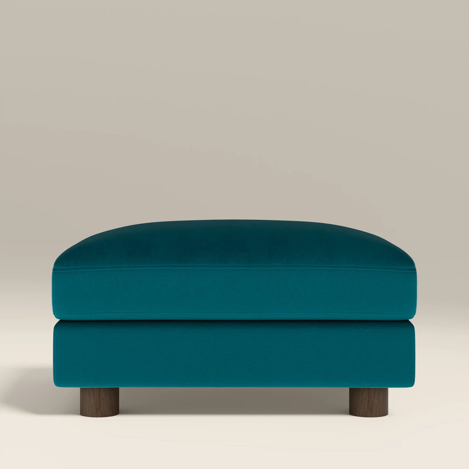Halton Footstool | Teal Sustainable Velvet