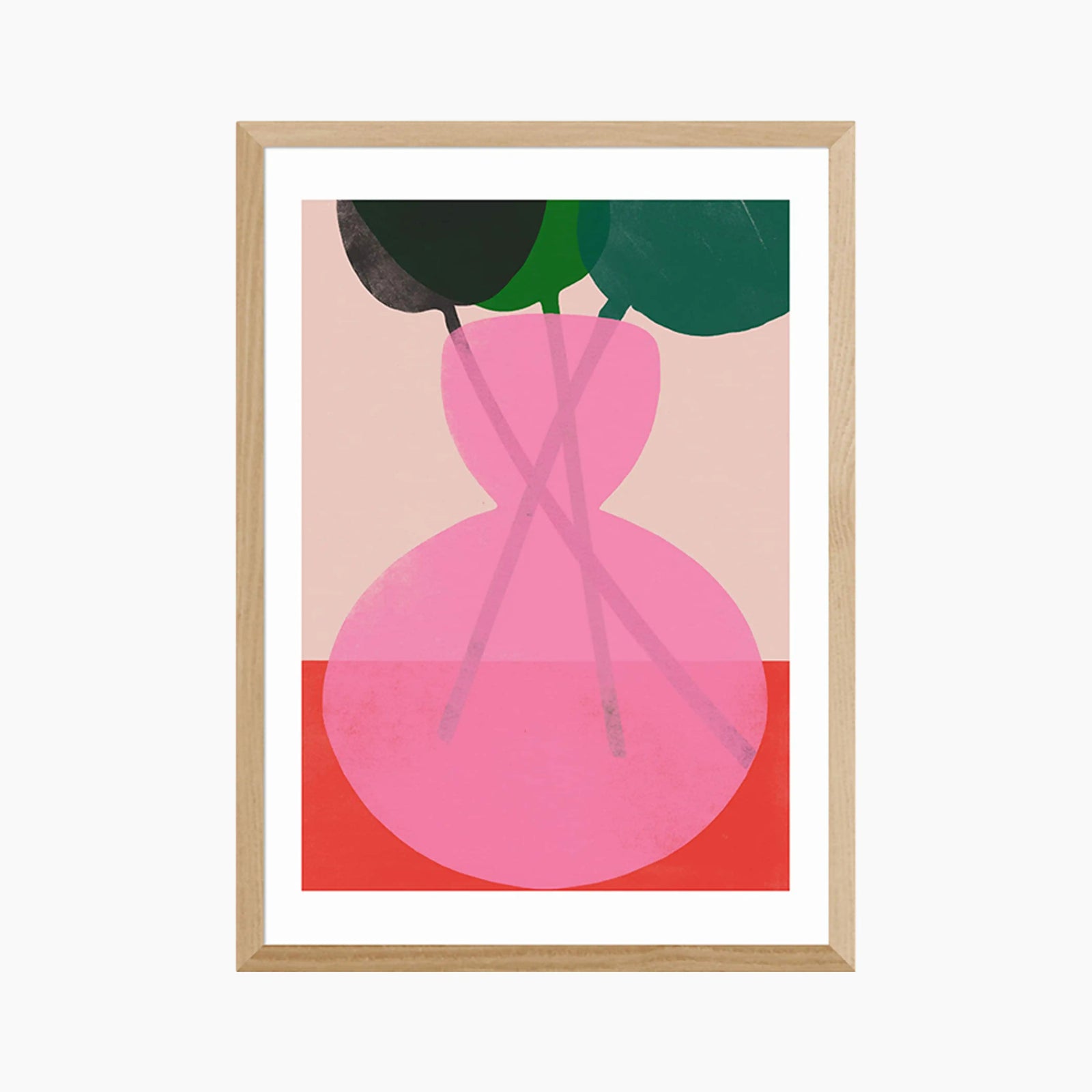 Pink Vase Gathering Graphic Print