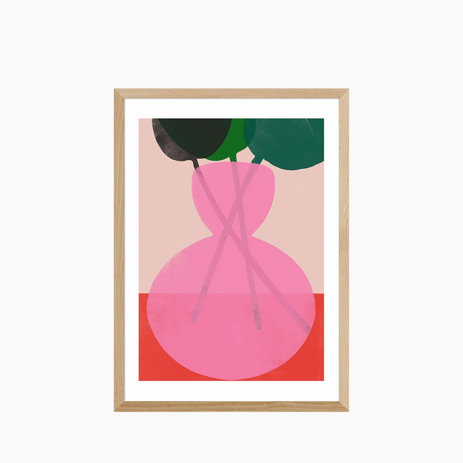 Pink Vase Gathering Graphic Print