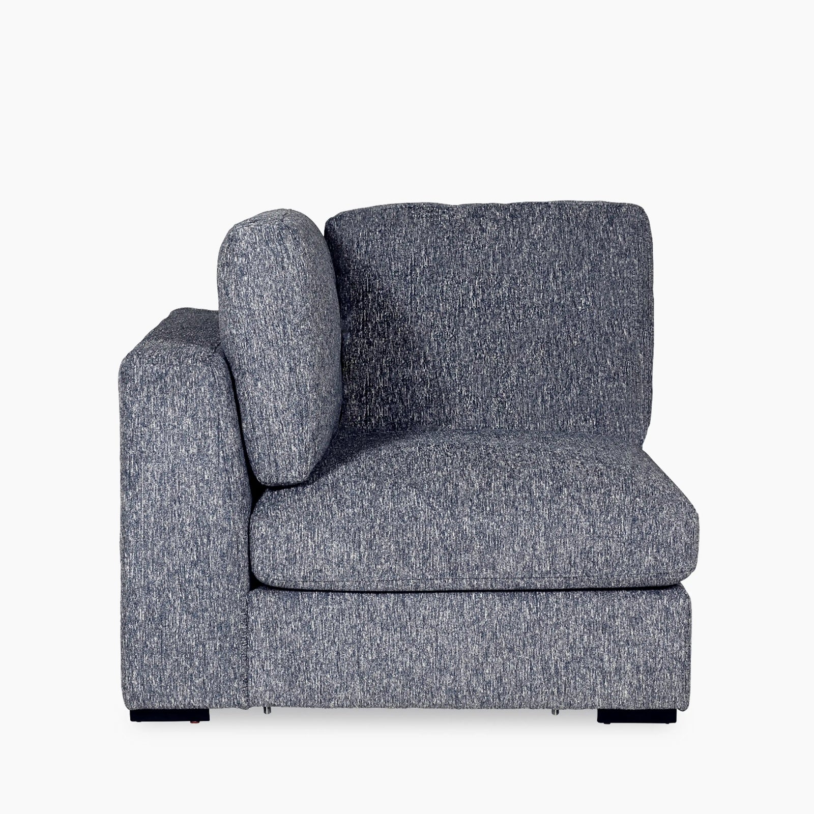Brigitte 1 Seater Corner Sofa Section | Blue Chenille Fabric
