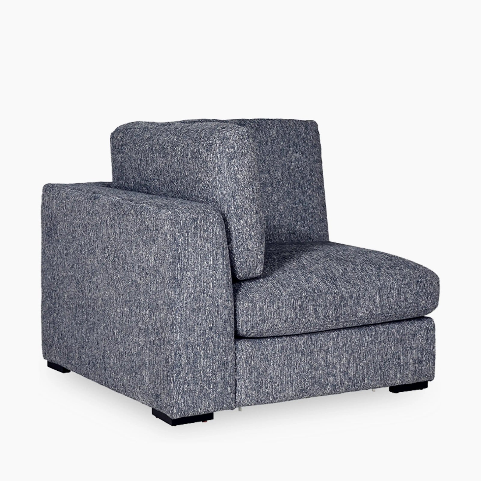 Brigitte 1 Seater Corner Sofa Section | Blue Chenille Fabric