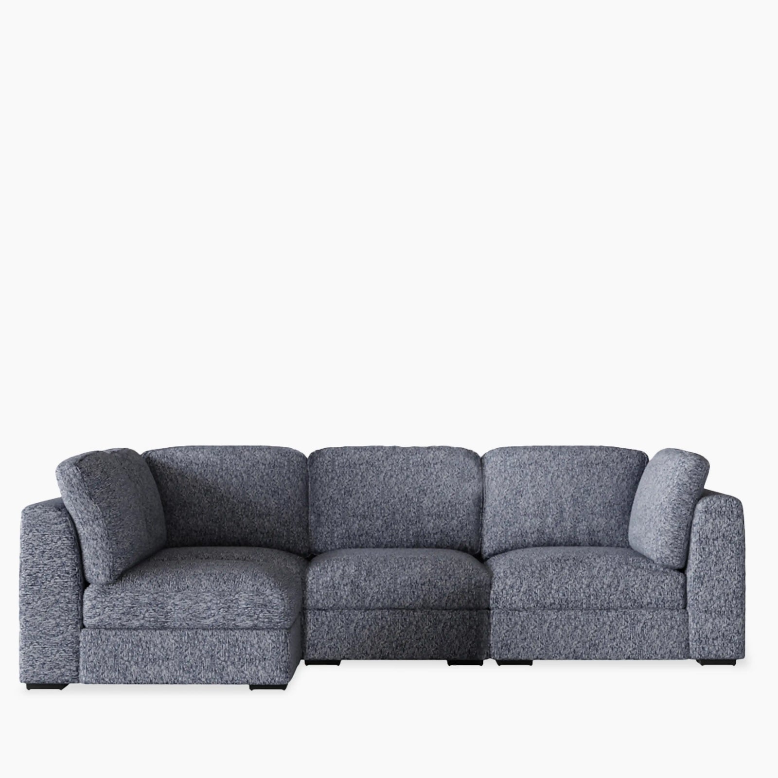 Brigitte 3 Seater Corner Sofa | Blue Chenille Fabric