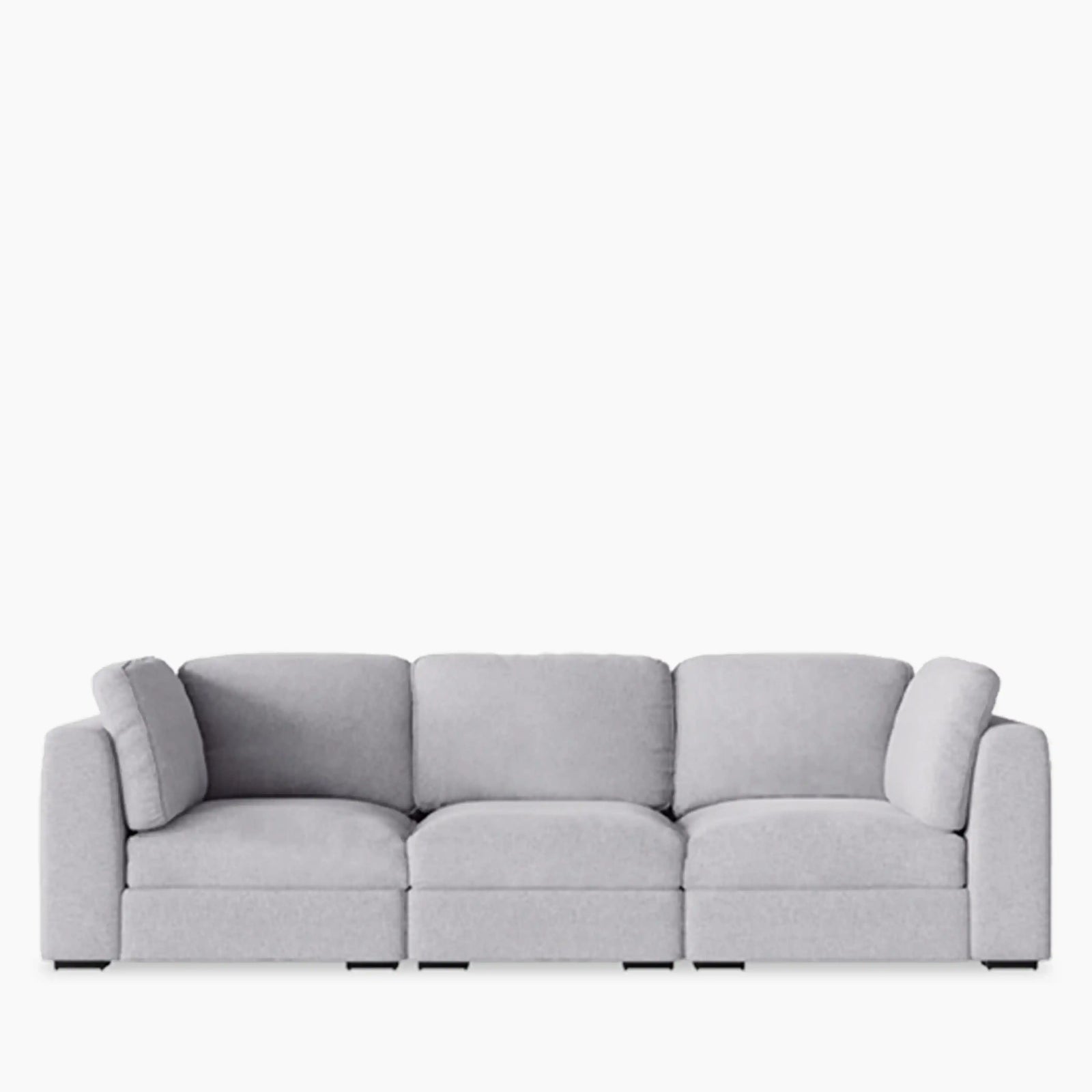 Brigitte 3 Seater Modular Sofa | Light Grey Chenille Fabric