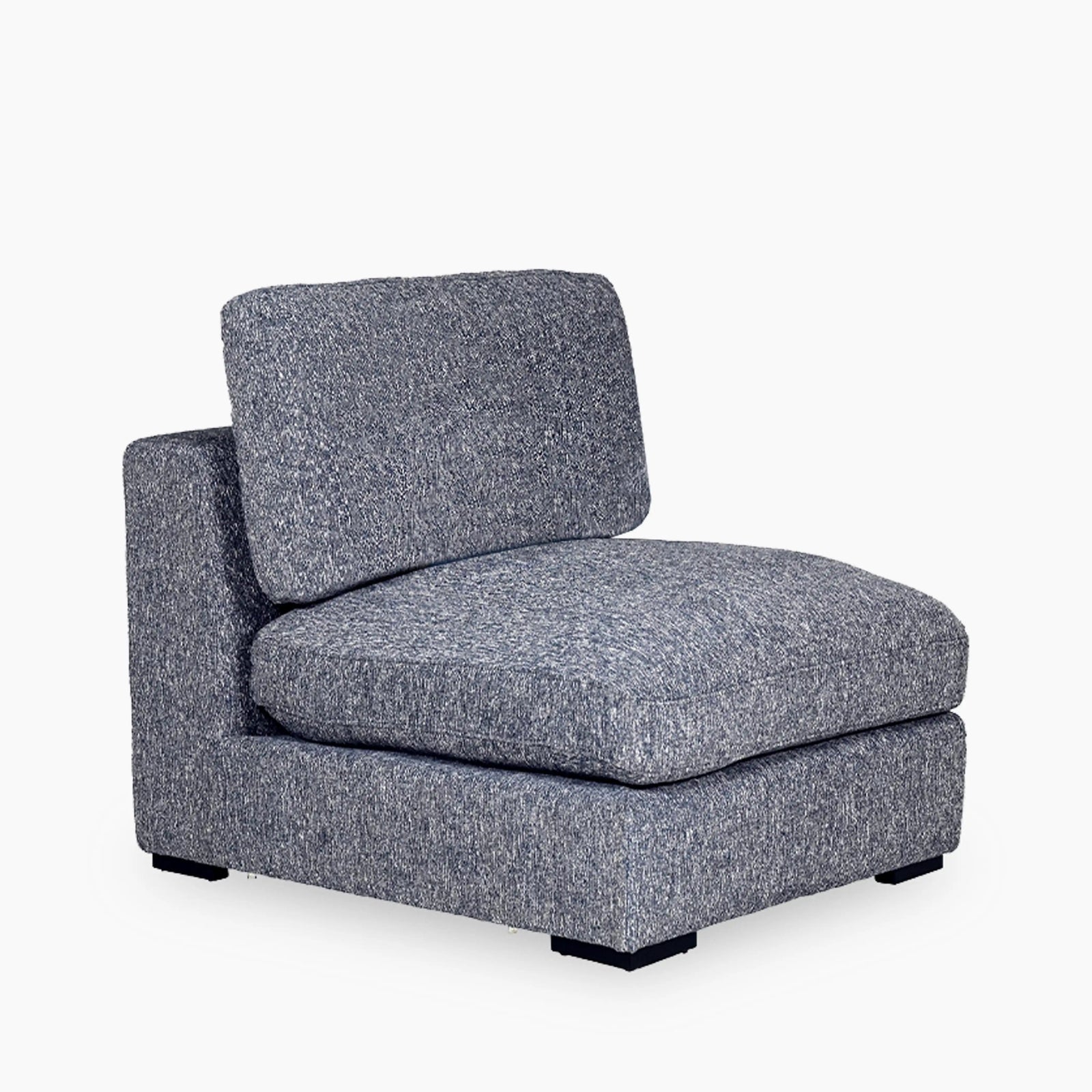 Brigitte 1 Seater Sofa Section | Blue Chenille Fabric