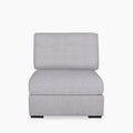 Brigitte 1 Seater Sofa Section | Light Grey Chenille Fabric