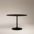 Isla 4 Seat Round Wooden Dining Table | Black Ash