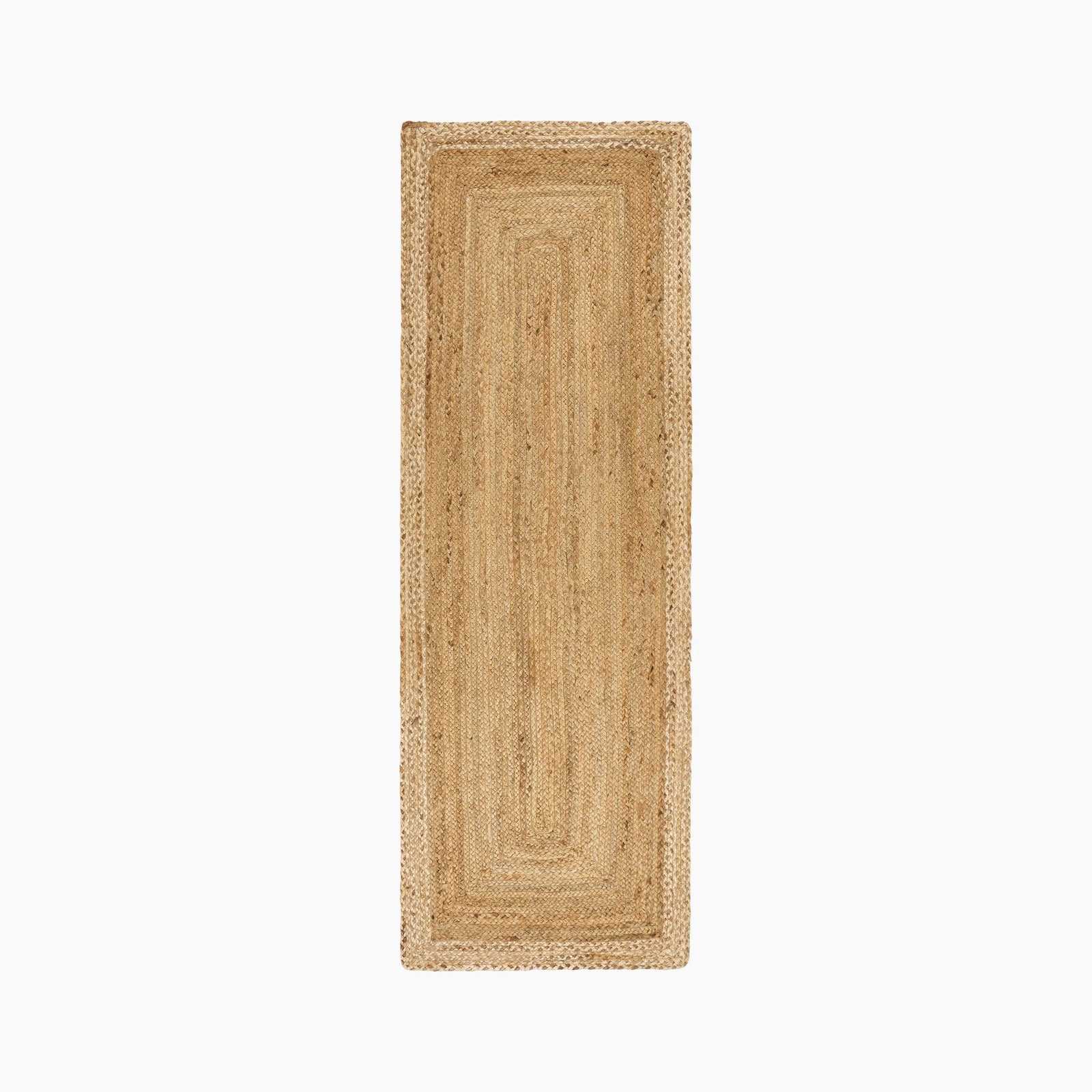 Jenson Border Jute Runner | White