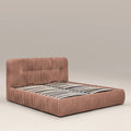 Bronte Ottoman Storage King Bed | Blush Pink Sustainable Velvet