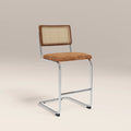 Kenton Kitchen Stool | Speckled Honey Sustainable Boucle & Chrome