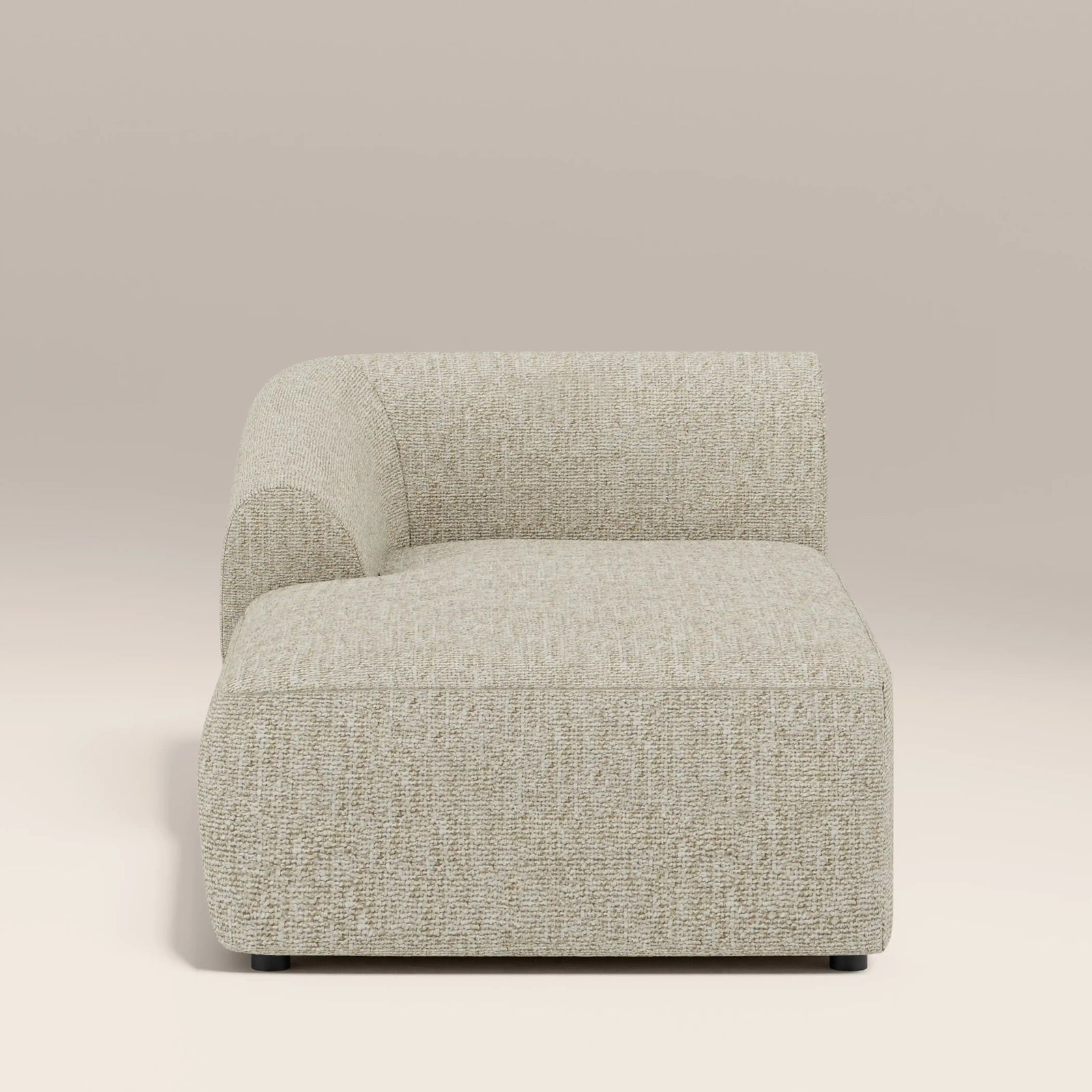 Malmo Left Chaise Module Section | Oatmeal Woven Boucle