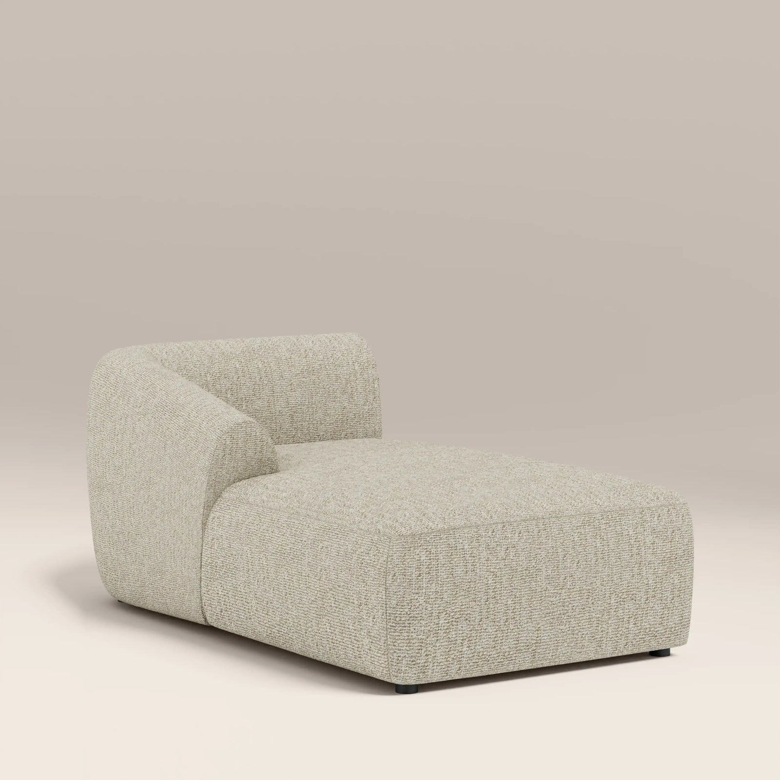 Malmo Left Chaise Module Section | Oatmeal Woven Boucle