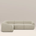 Malmo Left Hand 3 Seater Corner Sofa | Oatmeal Woven Boucle