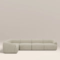 Malmo Left Hand 4 Seater Corner Sofa | Oatmeal Woven Boucle