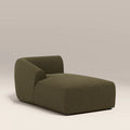 Malmo Left Chaise Module Section | Olive Green Velvet Chenille